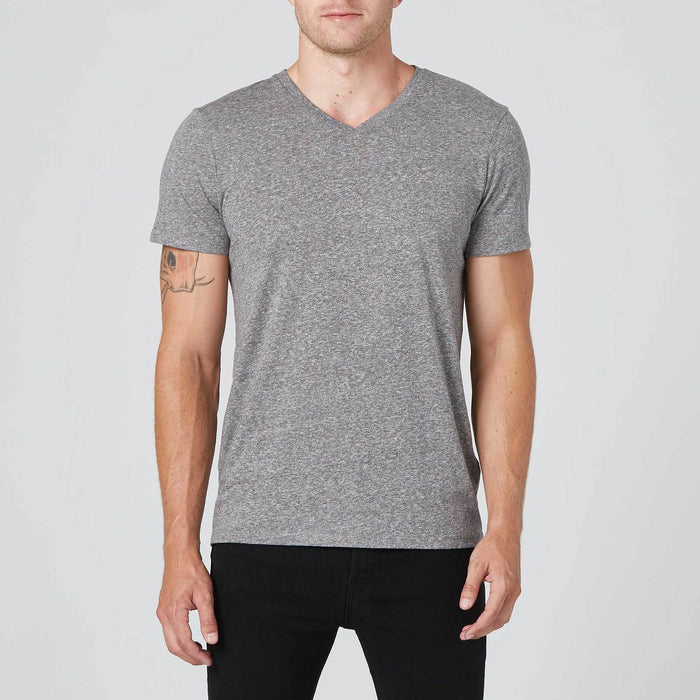 Mens V-Neck Tee - Heather Grey